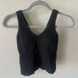 Altar’d State Black Ribbed Basic Tank